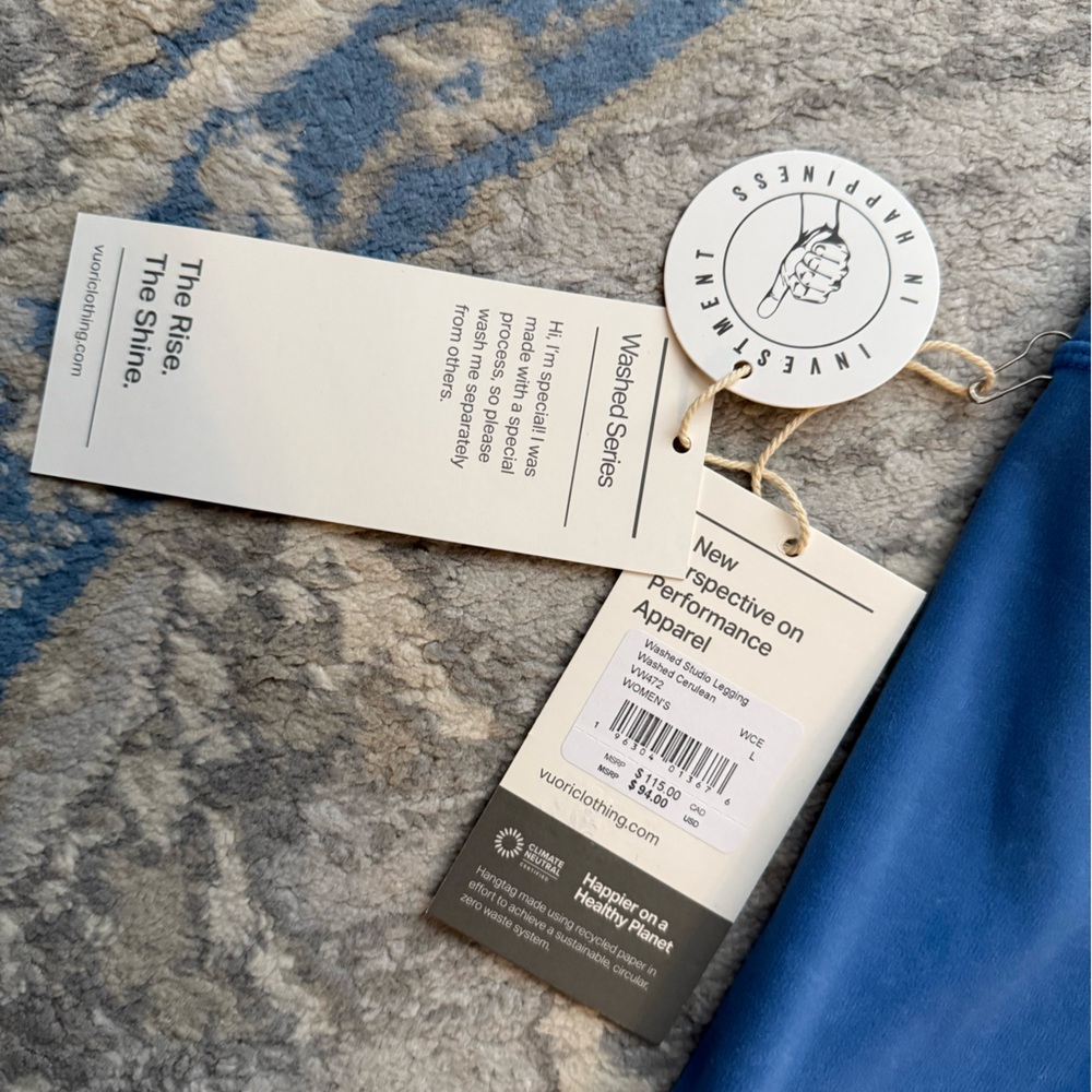 Vuori Washed Studio Legging Washed Cerulean (NWT) - Picture 9 of 10